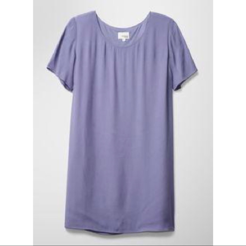 Wilfred Free Aritzia Women's Size Medium Teigan Dress Purple Gray Short Sleeve